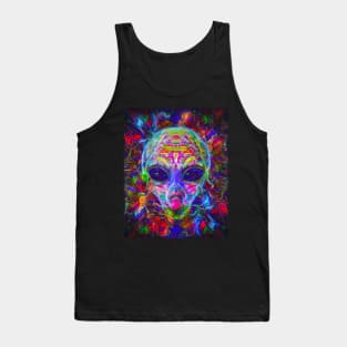 psychedelic neon alien Tank Top